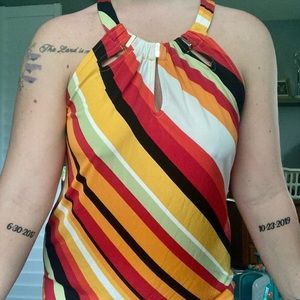 NY&C 7th Avenue Stripped silk shirt